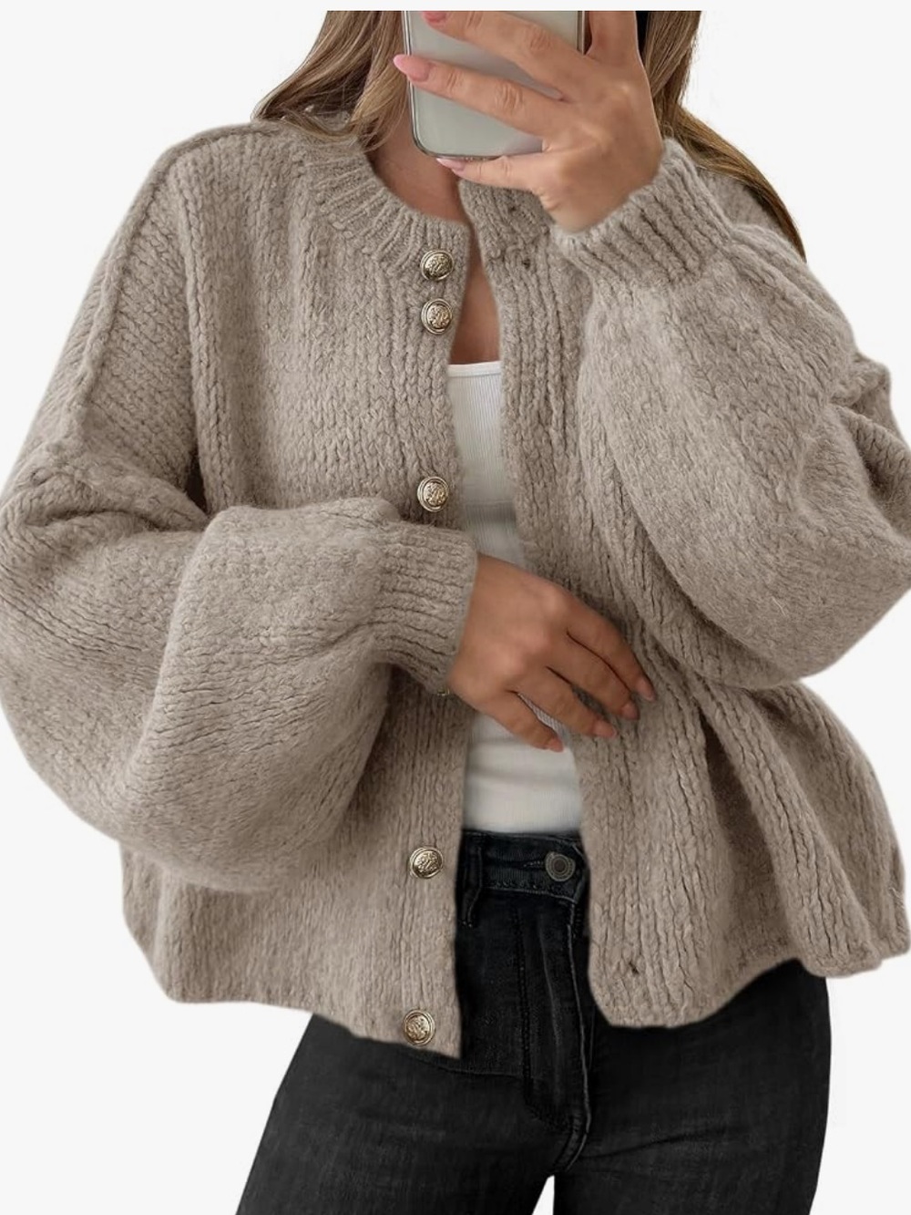NWT Saodimallsu Womens Oversized Cardigans Long Sleeve Chunky Sweater Coats Card